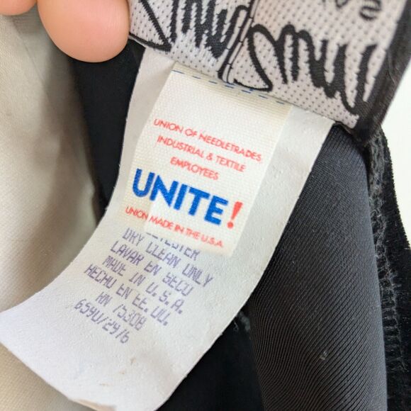 Vintage Zum Prom Dress Maxi Gown M Black Velvet Goth Y2K Babydoll Floral Grunge - Picture 11 of 13